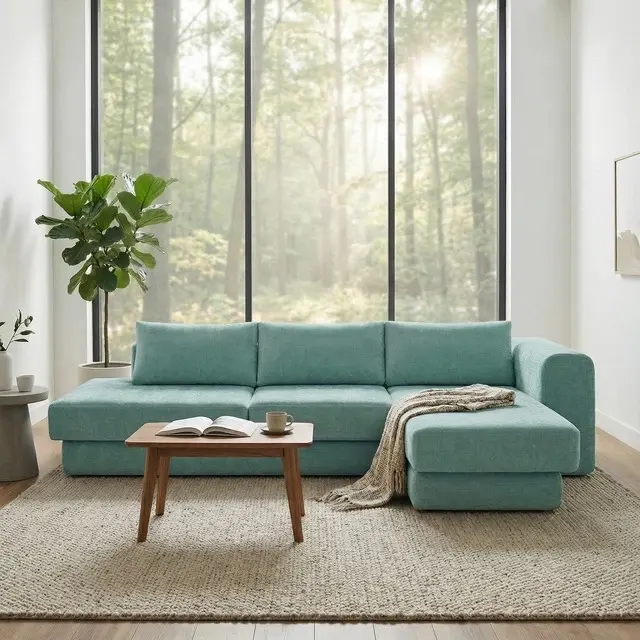 L-shaped Modular Sofa 113" Modular Sectional Sofa Corner Sofa Couch with Dou
