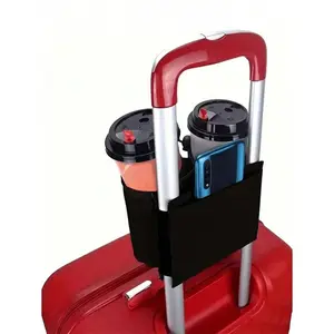 Luggage Handle Storage Bag, Drink Bag, Suitcase Cup Holder, Water Bottle Protective Case, Minimalist Water Cup Storage Bag, Gift for Friends, Fits Suitcase Handles with Wheels, Suitable for All Suitcase Handles, Water Bottle Bag for Travel Accessories, Tr