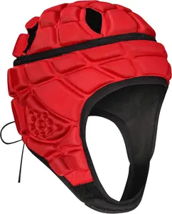Soft Helmet Rugby Headgear Flag Football Helmet 7 7 Shell Padded Headguard Adjustable Head Protector Soccer Goalie Lacrosse Goalkeeper Head Protection for Youth Kids Adult