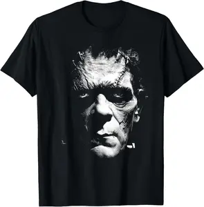 100% Cotton Unisex Frankenstein Portrait Classic Halloween Monster Horror Movie T-Shirt