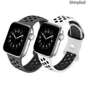 2-Pack Soft Silicone Sports Strap for Apple Watch – Durable, Breathable, Fits 38–49mm, Series 1–11, SE, Ultra / Ultra 2, Unisex