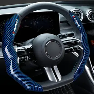Carbon Fiber Steering Wheel Cover, Increase Grip, 3D Fashion Universal Car Steering Protector, Easy Installation, Generic Type, Automotive Car Accessories