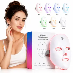 Red Light Therapy, 7 Color LED Light Face Mask, Photon Skin Rejuvenation For Daily Care, Cordless, Rechargeable, Ideal Gift For Women, Summer Gift Skincare Facial