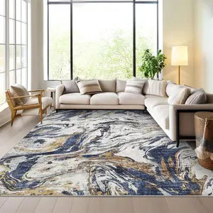Modern Abstract Print Rug Soft Non-shedding Washable Non-slip Foldable for Bedrooms Dining Rooms Laundry Rooms Apartments and Offices