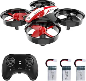 Holy Stone Mini RC Nano Drone for Kids & Beginners - Indoor Quadcopter with Controller, Auto Hovering, 3D Flips, Headless Mode, 3 Batteries, Accessories, Electronic Gadget Gift Set