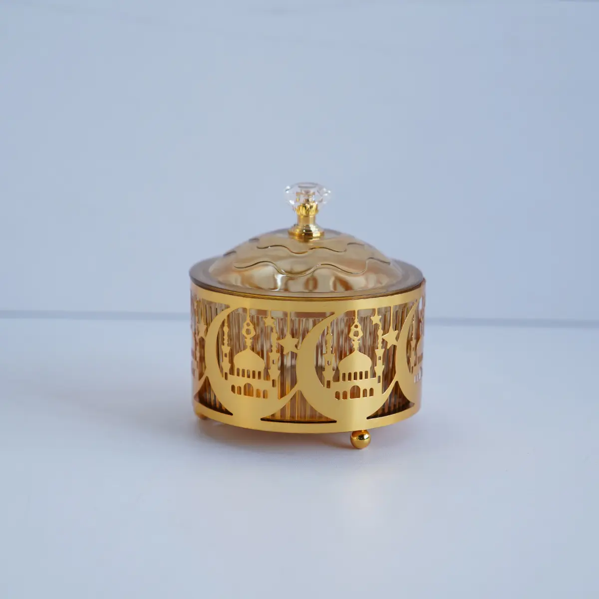 1PC Ramadan Trays with Lid Metal Gold Eid Mubarak Tray Ramadan Food ...