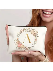 Popular DIY customized women's letter makeup bag, travel storage toiletry bag, for good friends
