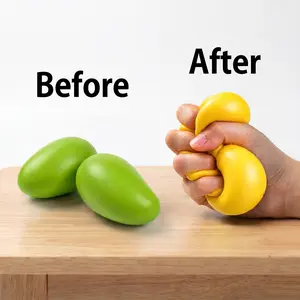 Mango-Shaped Temperature-Induced Color Changing Squeeze Fidget Item for Finger Relaxation, Muscle Recovery Therapy & Summervibes Leisure Decompression, Fidget Items