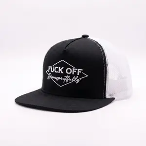F Off Disrespectfully Trucker Hat | Adjustable Mesh Snapback Baseball Cap for Men & Women