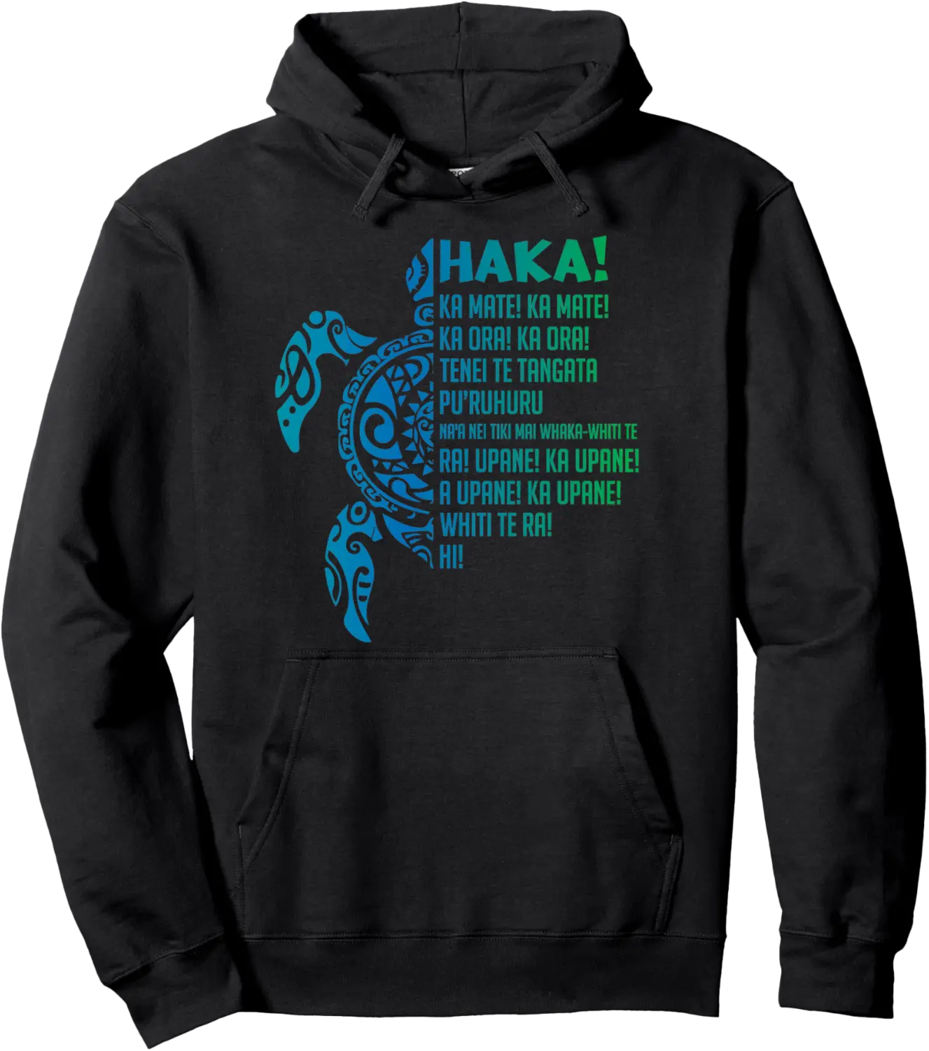 New Zealand Haka Ka Mate Song Turtle Rugby Maori Pullover Hoodie - Hufsakha Shop 62B0BR9J89FW