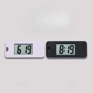 2025 Mini Electronic Clock Keychain - Elliptical, Digital Display. Ideal for students. Features LED time readout
