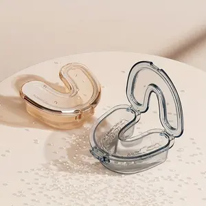 1Pc Denture Aligner Case - Portable False Teeth Storage and Cleaning Container for Orthodontic Braces, Mouth Guards, and Retainers - Ideal for Travel and Nighttime Use