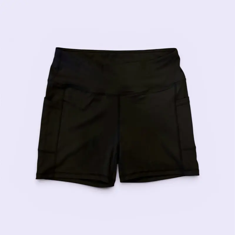 Women's 5" High Waisted Tummy Control Leg Shaping Biker Shorts - Seamless Butt Lifting Shapewear Workout Shorts with Pockets, Womenswear