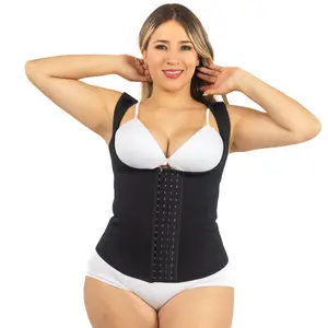 Ps27017 Black Chaleco with 3 Level Adjustable Fit & Thermal Material for Sweating Available in Sizes XS to 5XL Women's Compression Shapewear