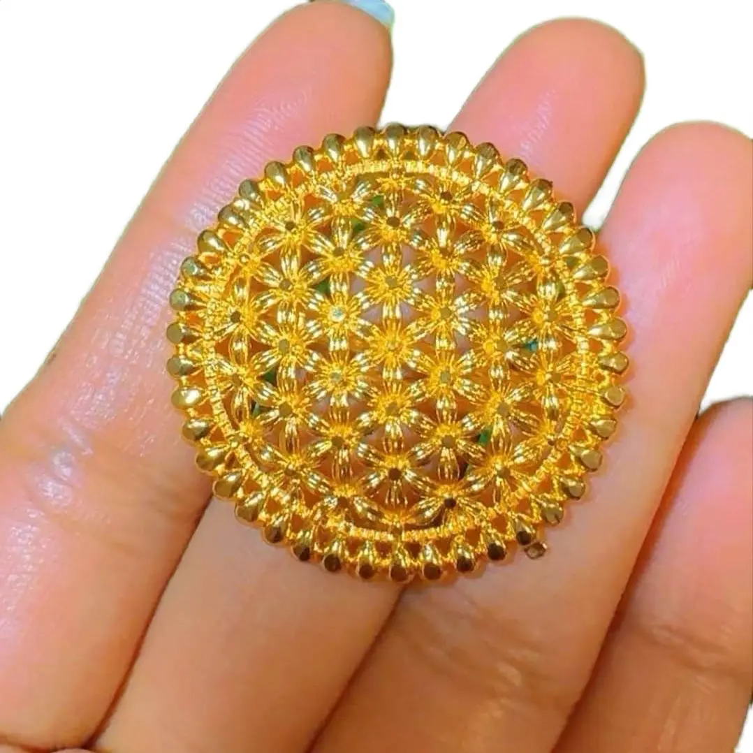 Women's Gold-Plated Adjustable Female Costume Ring, Fashion Accessory