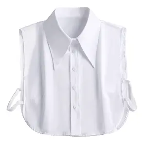 fake collar for women deckey collar faux half shirt collar  detachable white collar one sizete Can be paired with various jackets suitable for business, gatherings, and various occasions. Easy to clean, comfortable fabric, fine workmanship