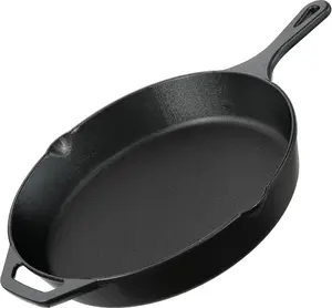 Utopia Kitchen Pre-Seasoned Cast Iron Pan 12” – Heavy Duty Frying Skillet, Multipurpose