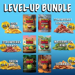 Final Boss Sour - Level-Up Bundle Variety Pack (6-Pack) | Real Dried Fruit | Fruit Snack Coconut Watermelon Peach Freezedried