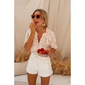 Ecru Embroidered Carine Blouse