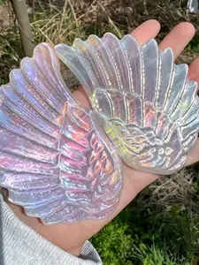 [Aura Selenite Wings] 1Set Aura Selenite Wings, Unique Crystals, Aurora Crystals, Ideal for Home Decor & Unique Gifts, Perfect Gift for Collectors, Desk Accessory, Gift for Valentine's Day and Holidays