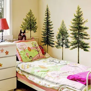 Pine Tree Pattern Wall Sticker, Self Adhesive Wall Decal, Decorative Sticker, Decoration Sticker for Home Living Room Bedroom Bathroom, Ornaments