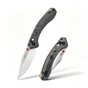 ZMRYDS DC53 Folding Pocket Knife, 3.19in Ultra Thin Blade Aluminum Handle 81.7G Lightweight EDC Outdoor Camping Survival Knife 60-62HRC