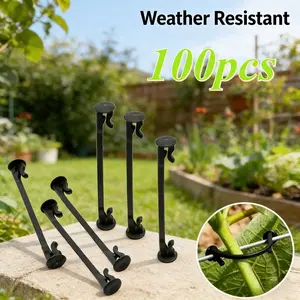 100pcs snap fastener, branch binding clip, sapling branch fixing clip, multifunctional gardening clip, grape blueberry clip, kiwi fruit garden gardening fixing clip, plant support