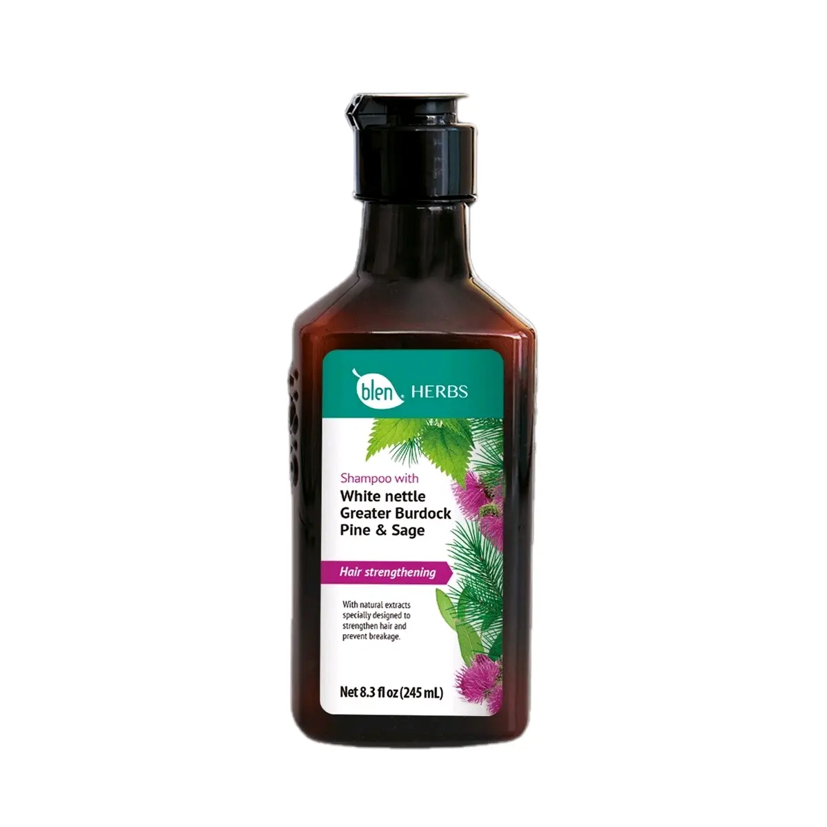 Blen USA White Nettle, Greater Burdock Pine & Sage Hair Strenghthening Shampoo  Haircare Cleansing Gentle for all hair type