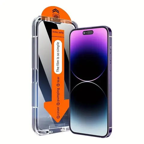 KKLLYY 2-Pack Privacy Screen Protector for iPhone Cellphone, Phone Accessories with Cover-Like Protection, Fingerprint-Proof, Dustproof, Bubble-Free Design