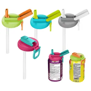 Reusable Silicone Drink Lid, Leak-Proof Design for Home Travel Outdoor Kitchen Use, Colorful Set of 4 Beverage Caps, Drinkware Lid