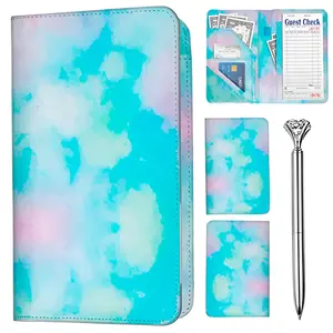 Server Books for Waitress Server Books Waitress book with Money Pocket Waiter Book Server Book with Zipper Pocket Serving Book Server Wallet Serving Books for Waitresses Waitress books (Blue & Pink)