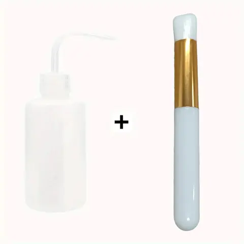 Lash Shampoo Brush & Lash Cleaning Tatoo Wash Bottle Set, 2pcs Nose Blackhead Facial Cleaning Tools, Pore Cleansing Facial Brush, Deep Pore Cleaner, Eyelash Extension Supplies, Blackhead Cleaning Instrument, Facial Blackhead Remover, Self Care Tools