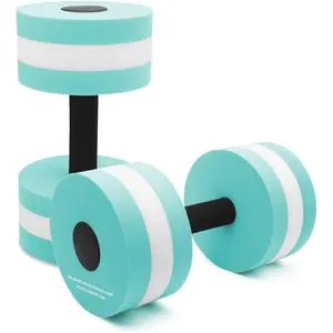 2-Pack Foam Aquatic Exercise Dumbbells| Pool Resistance Fitness Gear| Weight Loss Tool for Water Aerobics Lovers
