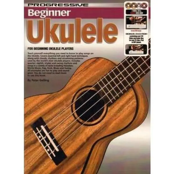 USED Book - 11888 - Progressive Beginner Ukulele - Book/Online Audio by Peter Gelling (Paperback) - english
