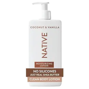 Native Body Lotion Contains Naturally Derived Plant-Based Moisturizers for Women and Men | Restores Dry Skin, Coconut & Vanilla, 16.5 fl oz