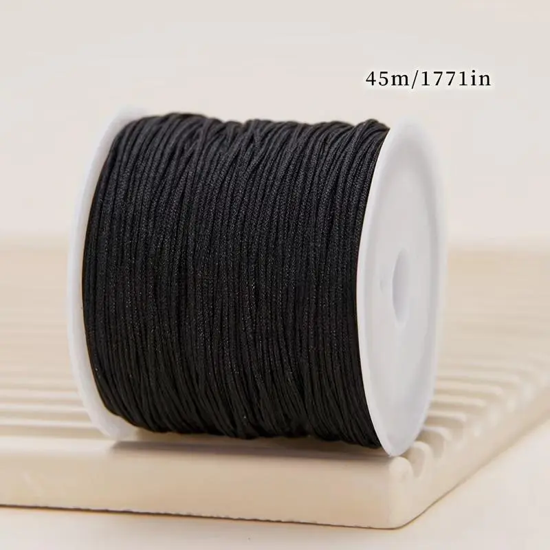 1pc 0.8mm Multicolor Thread, 45m/1771in Each Roll, Knot Thread For DIY Bracelet, Lace Crafting, Braiding Rope, Tassel And Beaded Jewelry Making