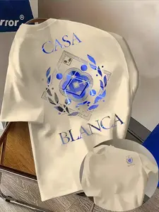 Men's Fashion T-Shirt Casablanca Print, Breathable Sweat-Wicking, Gym Travel Casual, Lightweight Summer Shirt, All-Season Daily Wear