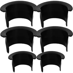 6pcs Black Plastic 4 Corner Billiards Table Pocket Liner Replacement, Durable Pool Table Pocket Liners for Bar Home Pool Table, 1.96*1.96*1.96inch
