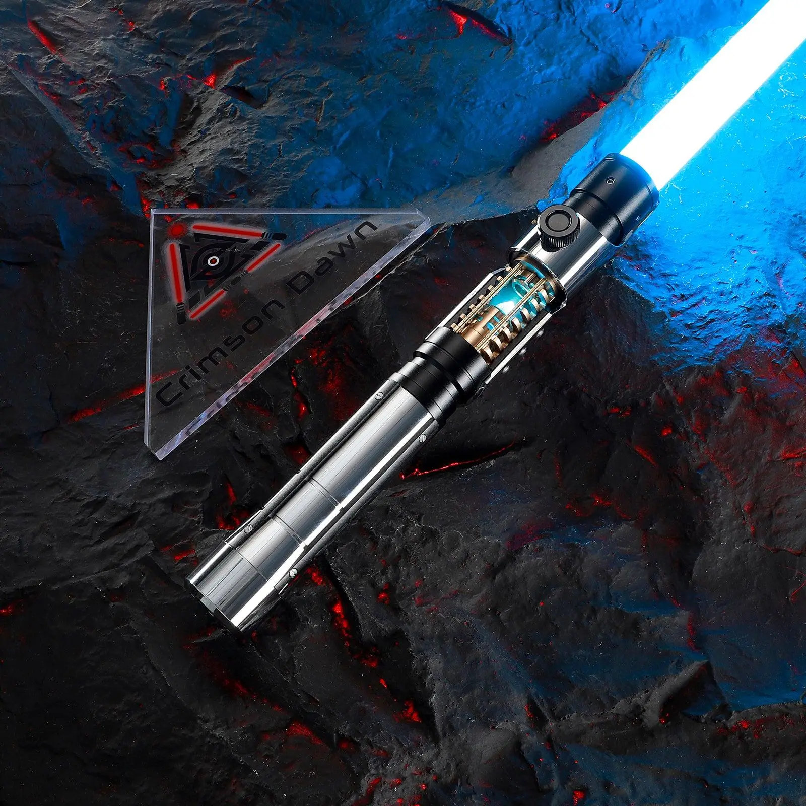 Crimson Dawn Martyr Unleashed Unisex Lightsaber - Custom Aluminum Metal Hilt, Screen-Inspired Polycarbonate Dueling Saber for Collectors