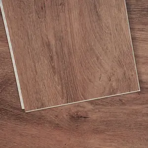 summervibes VEVOR Interlocking Vinyl Floor Tiles 48x 7.3 inch, 10 Tiles 5.5mm Thick Snap Together, Deep Brown Wood Grain DIY Flooring for Kitchen, Dining Room, Bedrooms Bathrooms, Easy for Home Decor, Waterproof, Kitchen Floors