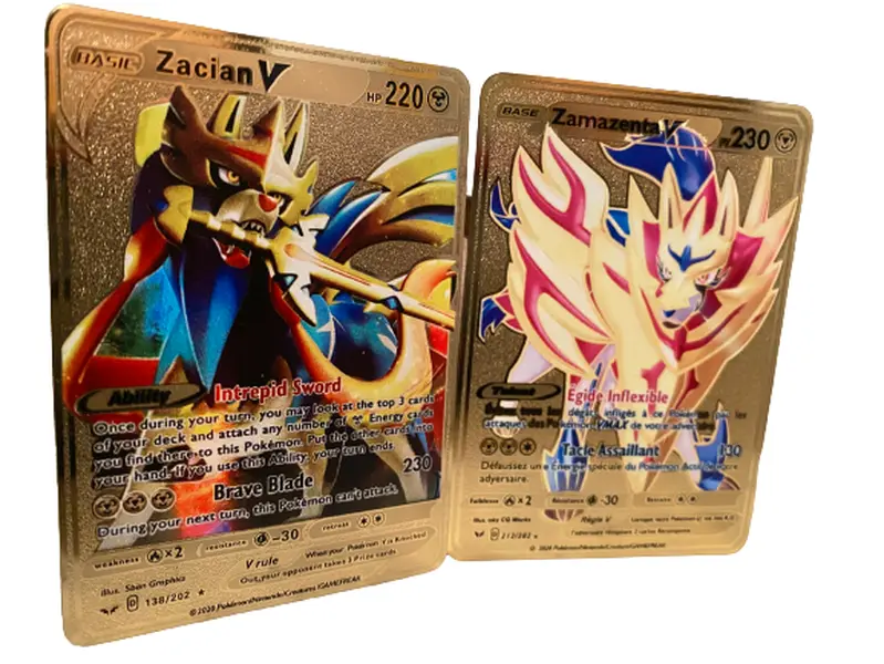 gold plated Pokemon card Zacian Set - TikTok Shop
