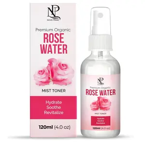Novel Prime Organic Rose Water Spray for Face – Hydrating Facial Mist, Pore Tightening Toner, Soothing Skin Refresher for Dry & Sensitive Skin – Natural Glow Face Mist