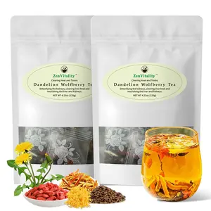 ZenVitality Dandelion Wolfberry Tea Organic 240g/24 Bags Kidneys & Liver Health, Eye Health & Digestion Tea Cassia Seed, goji berry, Chrysanthemum, Gardenia, Orange Peel, Dandelion Root Tea