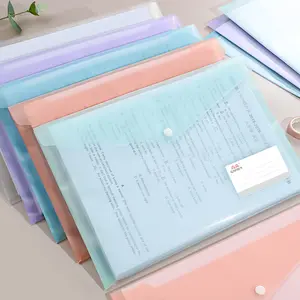 Clear File Folder, 10pcs/set Waterproof Button File Folder, File Bag for School & Office, Office Stationery & Supplies