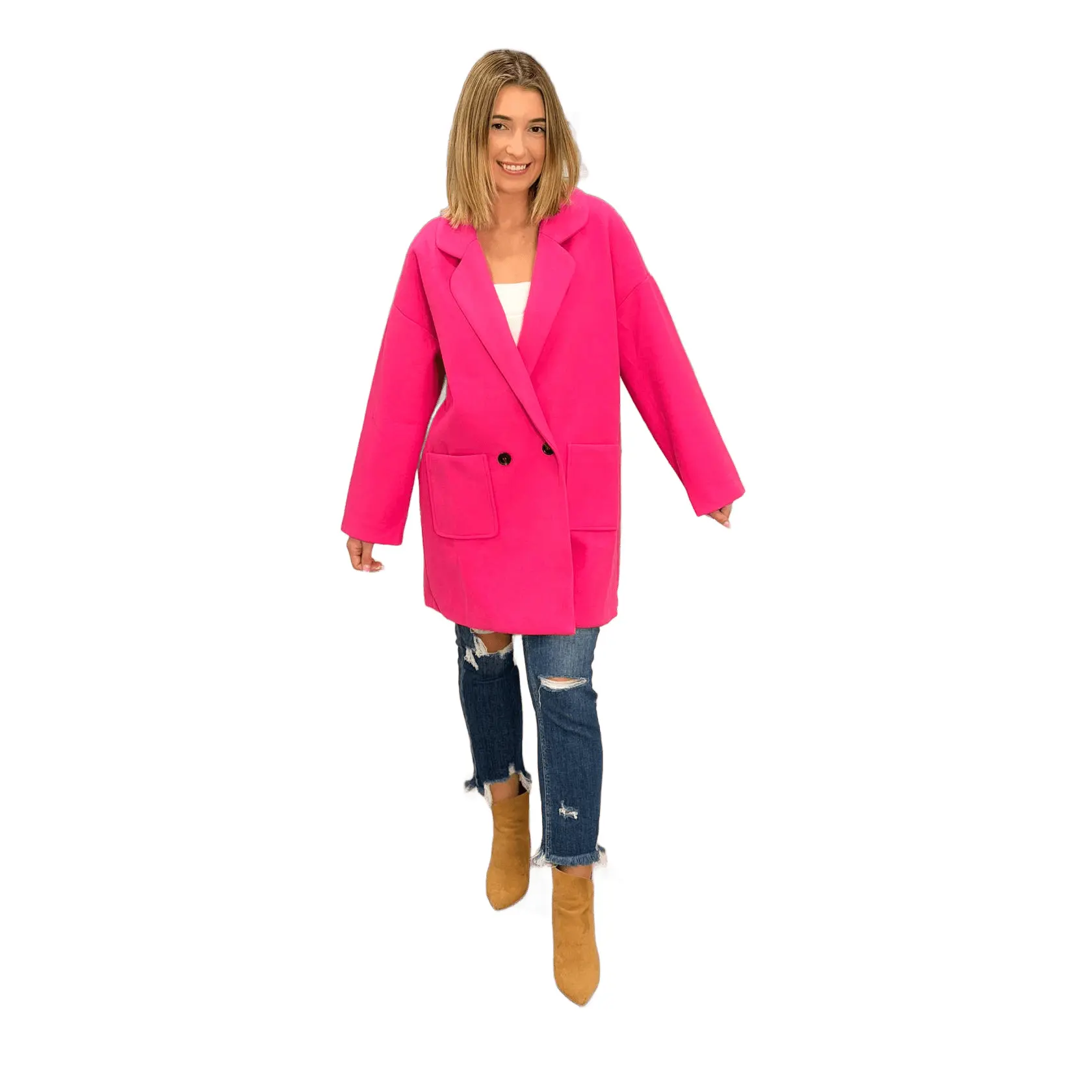 Hot Pink Peacoat