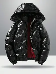 Men's Hooded Jacket Winter Coat Shiny Face Men's Hooded Jacket Winter Coat Shiny Face