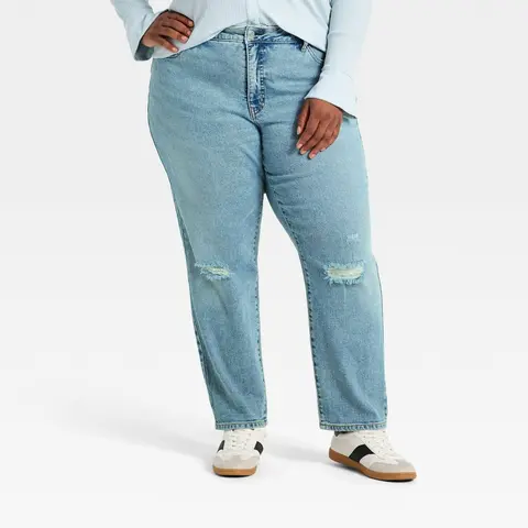 Women's Mid-Rise Boyfriend Jeans - Ava & Viv