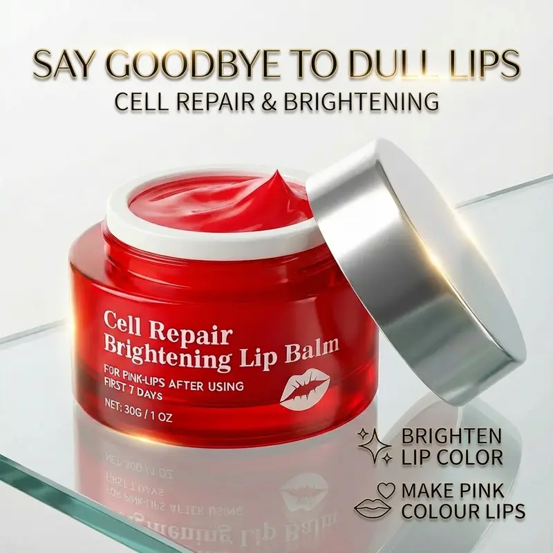 NovacaraX Dark Lip Balm - Lip Mask and Gloss Oil Exfoliating Moisturizing Nourishing Treatment for Smooth Soft Natural Pink Lips 2025 New Daily Nourishing Moisturizer