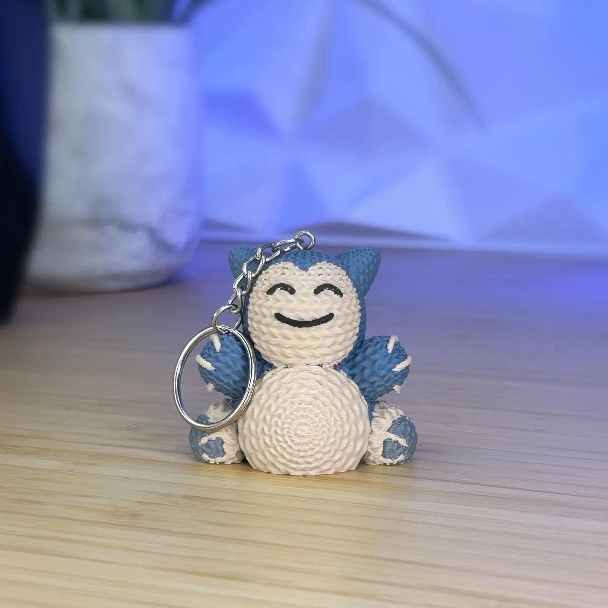 Crochet Snorlax Amigurumi Keychain Figurine