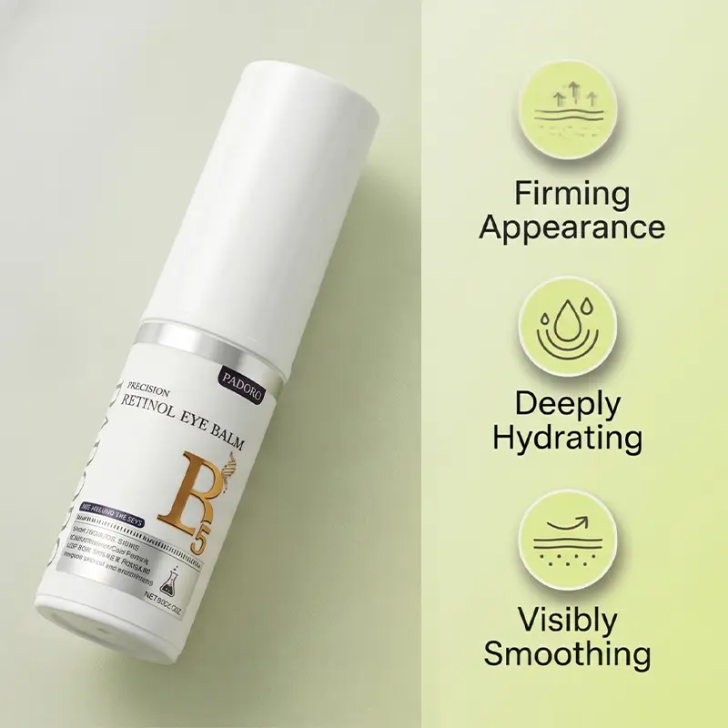 PADORO Retinol Anti-Aging Eye Stick – 0.1% Caffeine Eye Cream with Peptides & Niacinamide – Firming Treatment for Wrinkles, Fine Lines, Dark Circles & Puffy Eye Bags (0.32 fl. oz.)